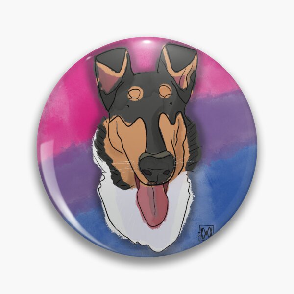 Item preview, Bisexual Pride Smooth Collie designed and sold by BadDogArtwork.