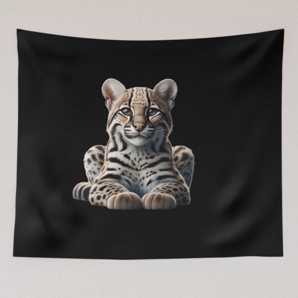 Item preview, Ocelot Lover Feline Wildlife Art T-Shirt designed and sold by IKOK.