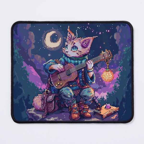 Item preview, Kitten Bard Pixel Art designed and sold by Kaos-Bit.