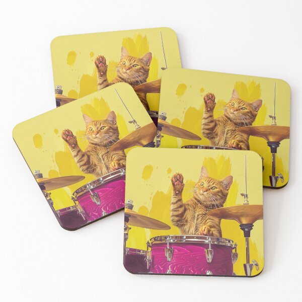 Item preview, Cat playing in the drums  designed and sold by PixcelStudioB.