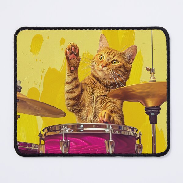 Item preview, Cat playing in the drums  designed and sold by PixcelStudioB.