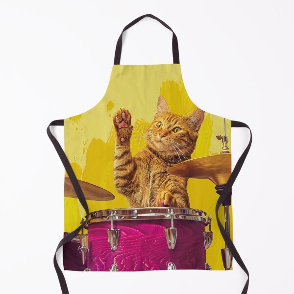 Item preview, Cat playing in the drums designed and sold by PixcelStudioB.