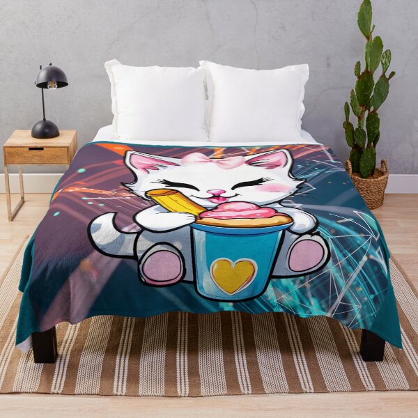 Item preview, Cat and ice cream, humor and summer. designed and sold by Zofia Sosnecka.