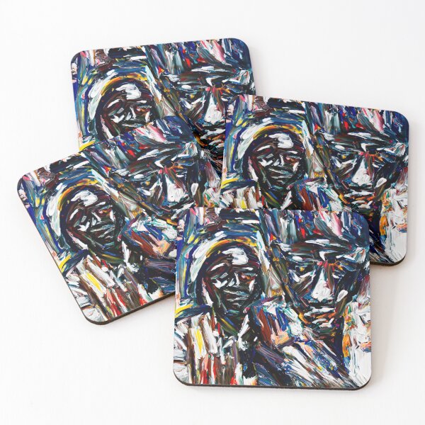 Item preview, Two Faces Barely Seen in a Abstract Expressionism Heavy Oil Paint Style  designed and sold by HeavyHits.