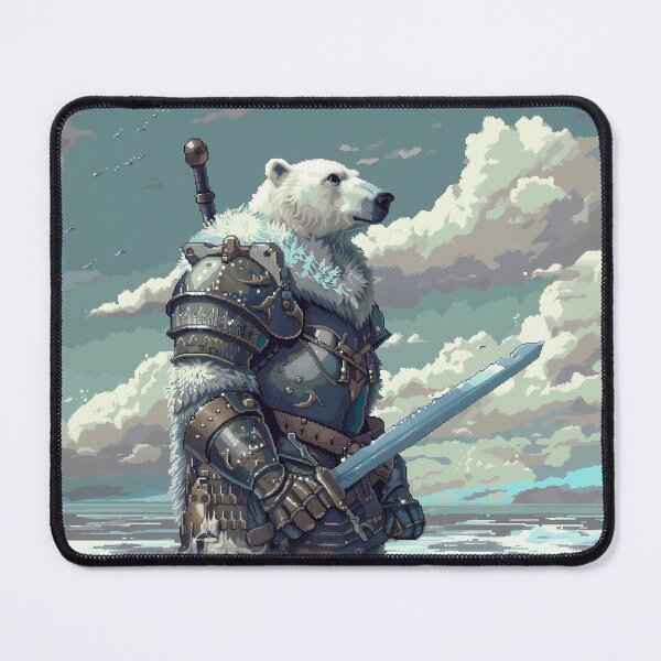 Item preview, Polar Bear Knight Pixel Art designed and sold by Kaos-Bit.