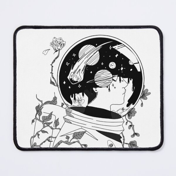 Item preview, space Astronaut Black And White designed and sold by STICKER VERSE.