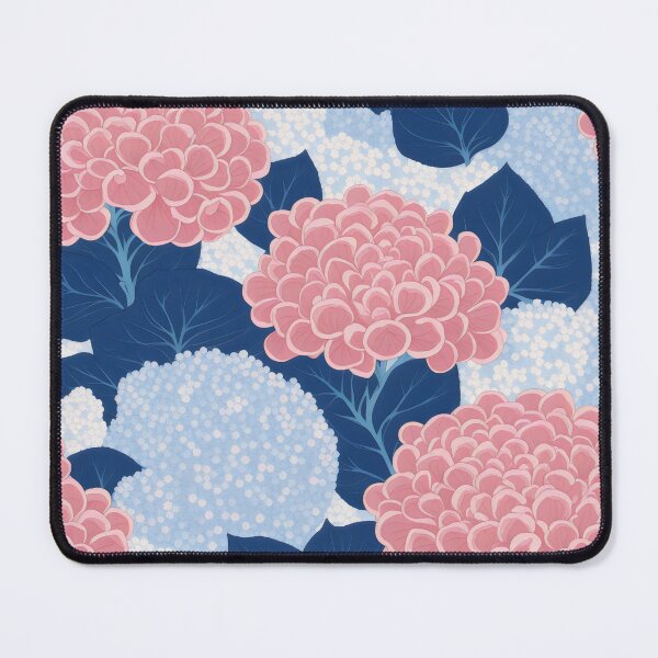 Item preview, Pink and blue hydrangea pattern designed and sold by patterncrow.