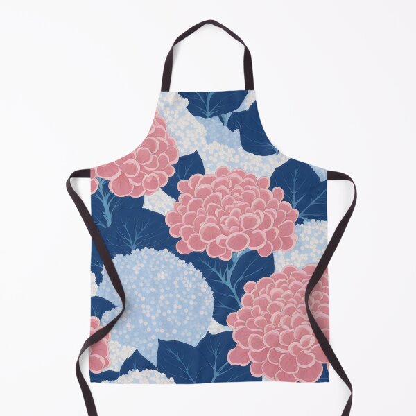 Item preview, Pink and blue hydrangea pattern designed and sold by patterncrow.