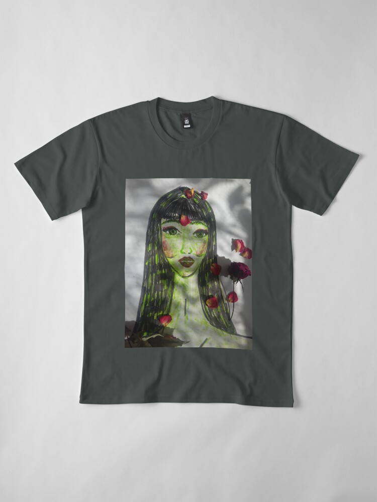 Alternate view of A Beautiful Green-skinned Girl Premium T-Shirt