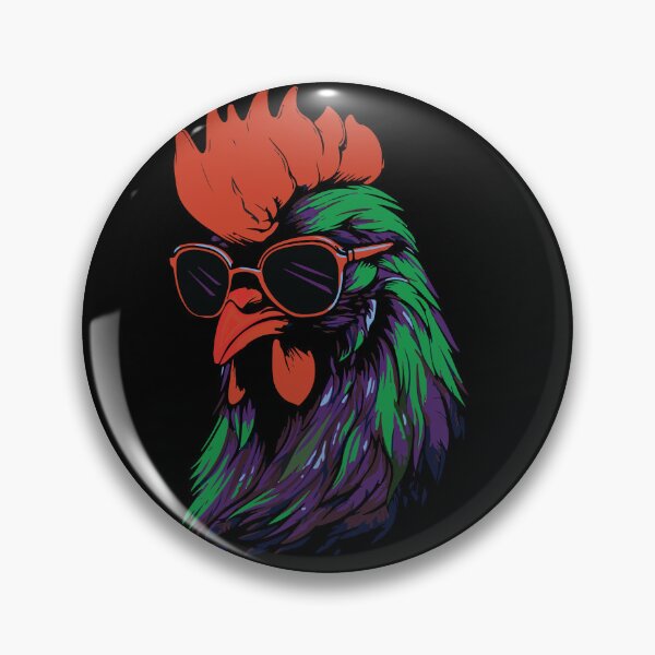 Item preview, Sunny Side Up: The Rooster Rocking Green Feathers and Shades designed and sold by OooPstudio.