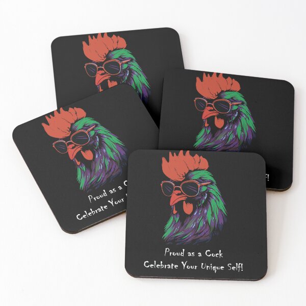 Item preview, Sunny Side Up: The Rooster Rocking Green Feathers and Shades designed and sold by OooPstudio.