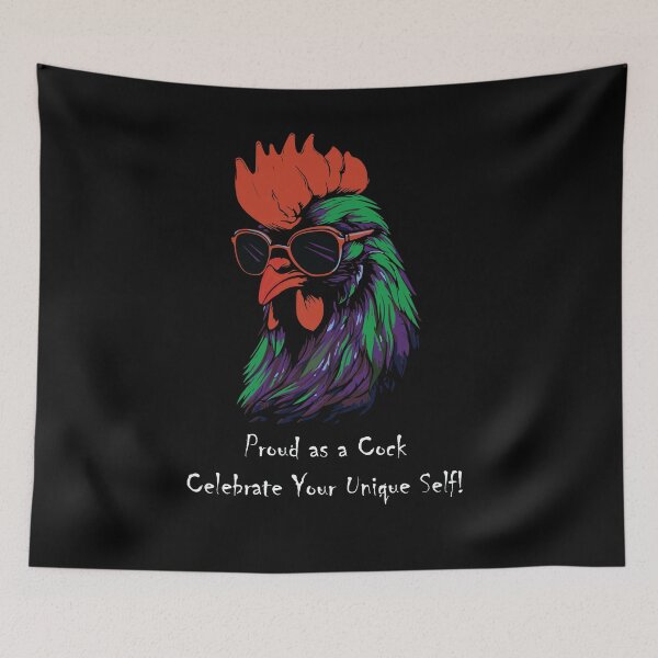 Item preview, Sunny Side Up: The Rooster Rocking Green Feathers and Shades designed and sold by OooPstudio.