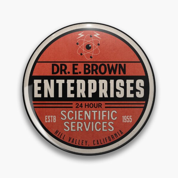 Item preview, Dr. E Brown Enterprises | Funny Retro 80s Time Travel Science Movie designed and sold by dwinburn.