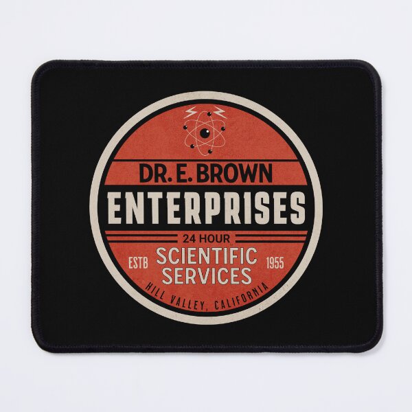 Item preview, Dr. E Brown Enterprises | Funny Retro 80s Time Travel Science Movie designed and sold by dwinburn.