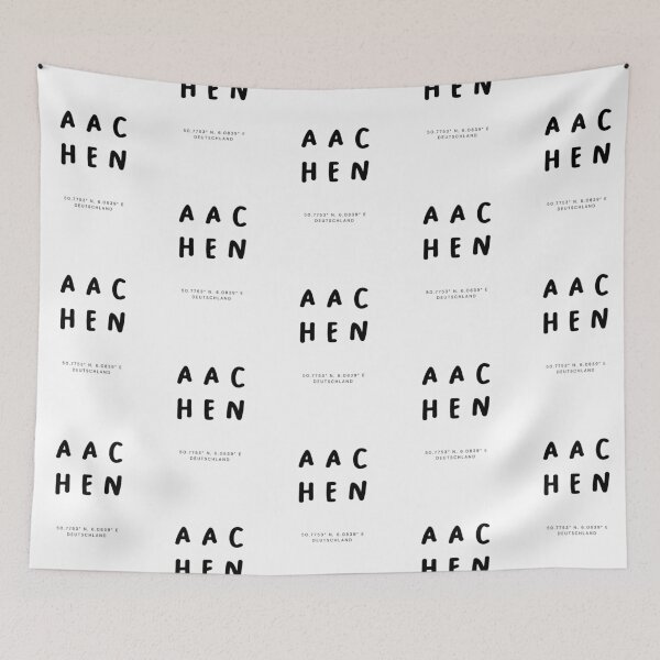Item preview, Aachen | Typography Design | Design Map Coordinates designed and sold by RM-Journey.