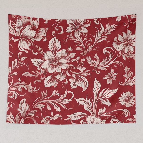 Artikelvorschau, Rotes Blumenmuster entworfen und verkauft von PastelDreamz.