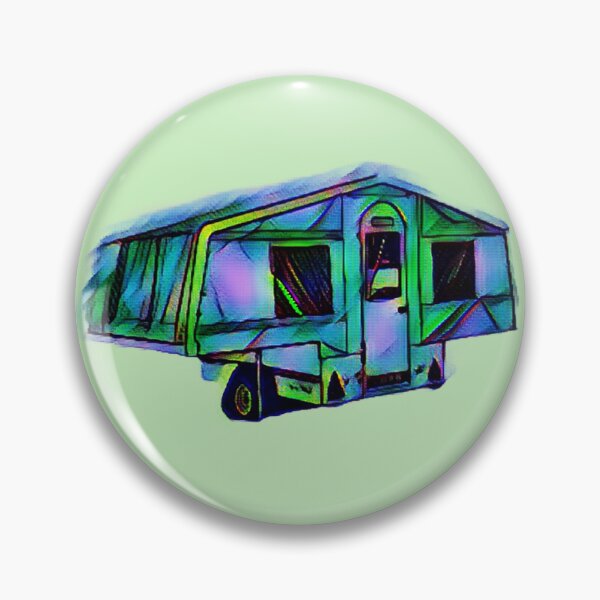 Item preview, Green and Blue Trailer Tent designed and sold by BeccaAelishe.