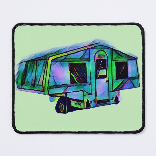 Item preview, Green and Blue Trailer Tent designed and sold by BeccaAelishe.