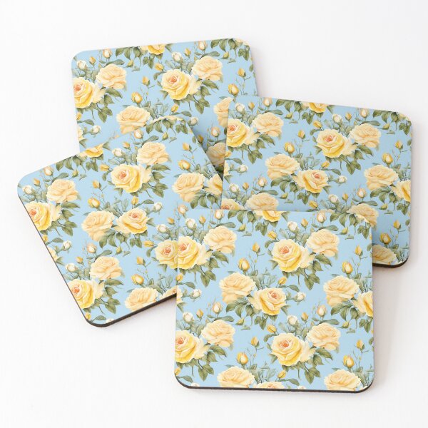Item preview, Vintage yellow roses designed and sold by papercottagest.