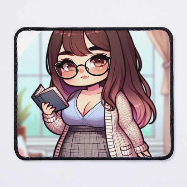 Item preview, Chibi Chubby Bookgirl | Vanessa | Cute Kawaii | Confidence designed and sold by SpeckbarbiiArts.
