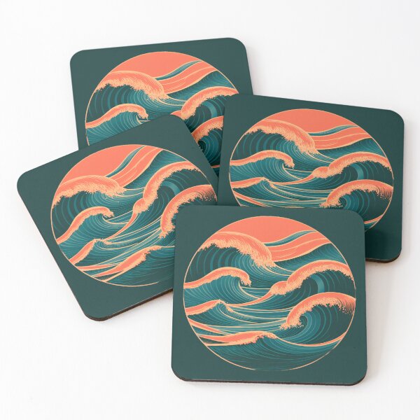 Item preview, Retro wave waves design summer time orange designed and sold by Newhyperion.