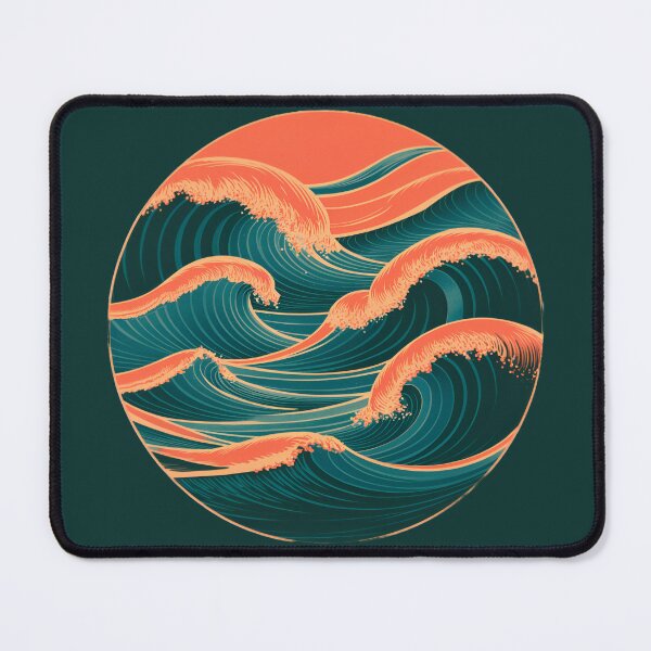 Item preview, Retro wave waves design summer time orange designed and sold by Newhyperion.