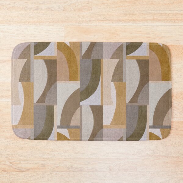 Item preview, Colour Blocks Modern Geometric Pattern - Orange, Brown & Grey designed and sold by Sarah Thorpe Designs .