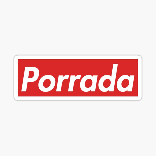 Item preview, Porrada Capitalised White on Red designed and sold by ODCollective.