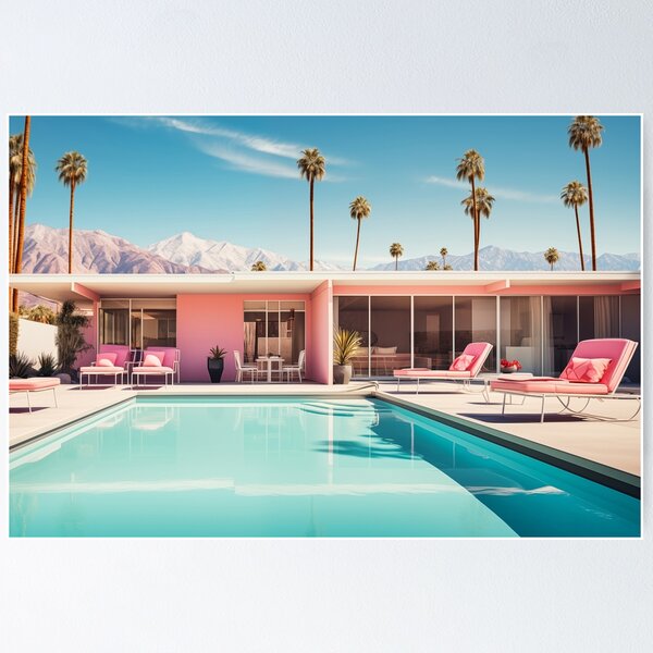 Item preview, Pink Palm Springs Home  designed and sold by Cali West.