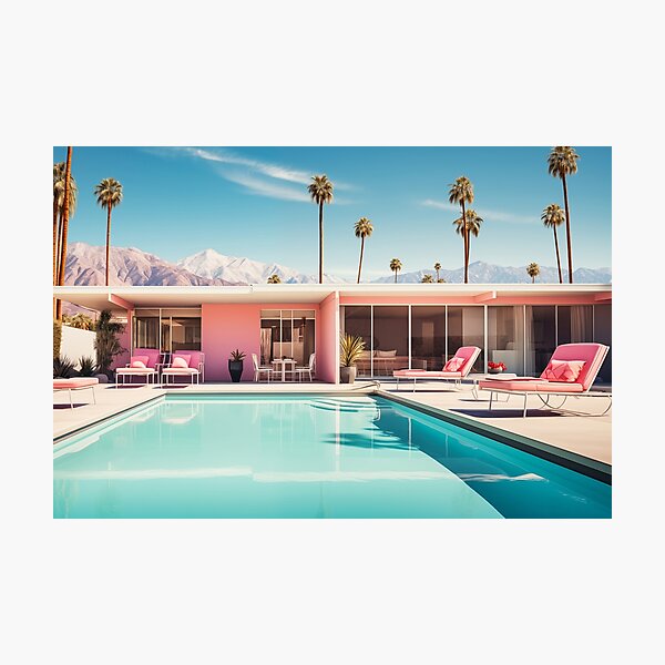Item preview, Pink Palm Springs Home  designed and sold by Cali West.
