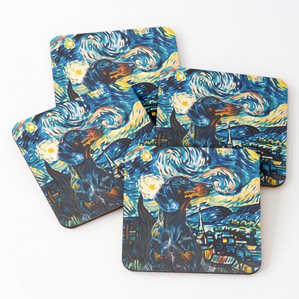 Item preview, Starry Night Dachshund Van Gogh Dog designed and sold by Vangoholic.