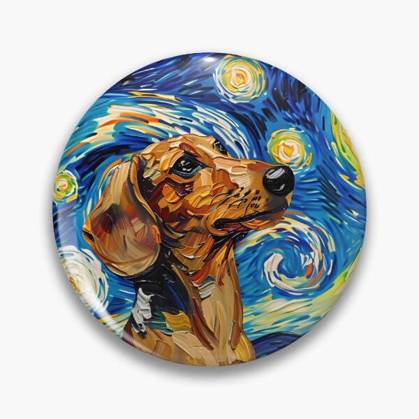 Item preview, Starry Night Dachshund Van Gogh Dog designed and sold by Vangoholic.