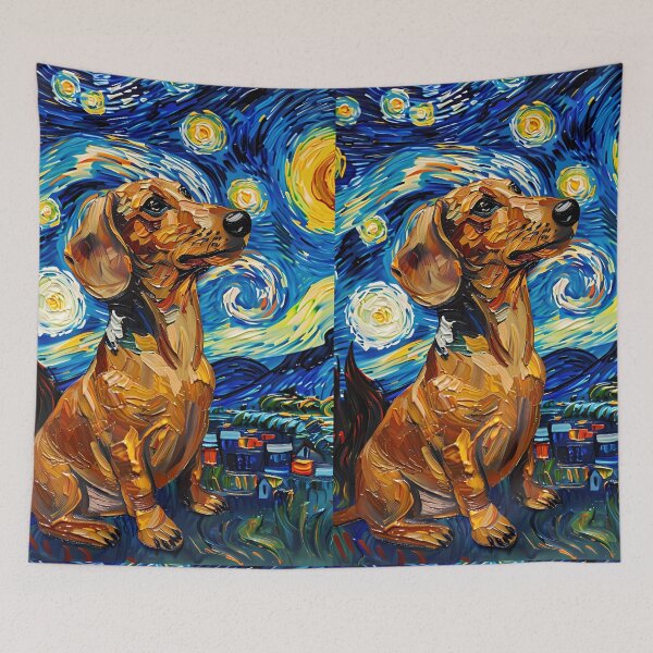 Item preview, Starry Night Dachshund Van Gogh Dog designed and sold by Vangoholic.