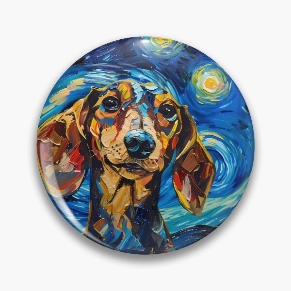 Item preview, Starry Night Dachshund Van Gogh Dog designed and sold by Vangoholic.