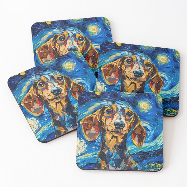 Item preview, Starry Night Dachshund Van Gogh Dog designed and sold by Vangoholic.