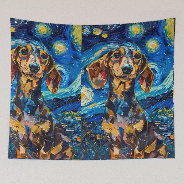 Item preview, Starry Night Dachshund Van Gogh Dog designed and sold by Vangoholic.