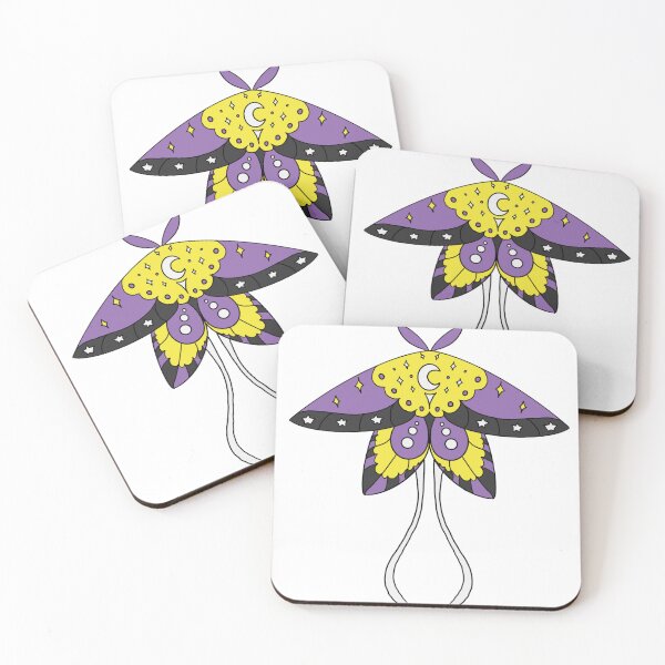 Item preview, Non Binary Pride Moth designed and sold by MothInABath.