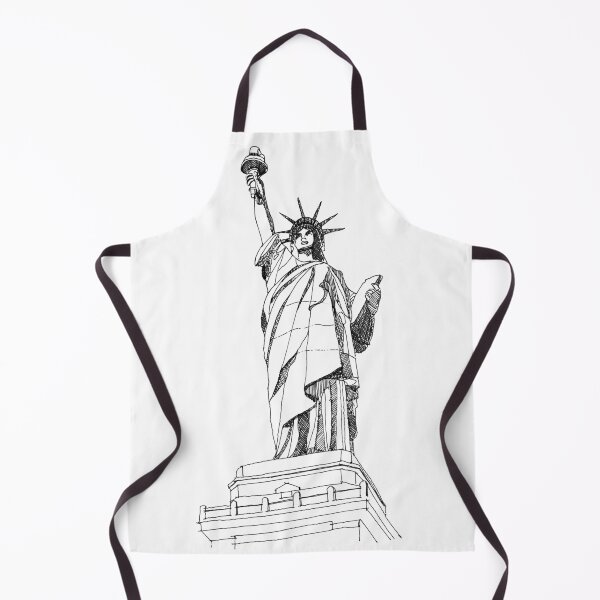 Item preview, Statue of Liberty hand drawing architecture black and white monochrome sketch architectural drawing designed and sold by junyangcaidraw.