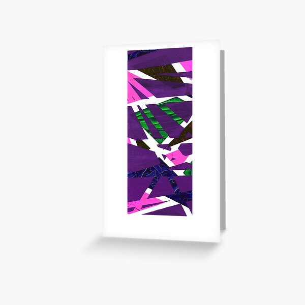 80's - Hot Pink Purple Greeting Card