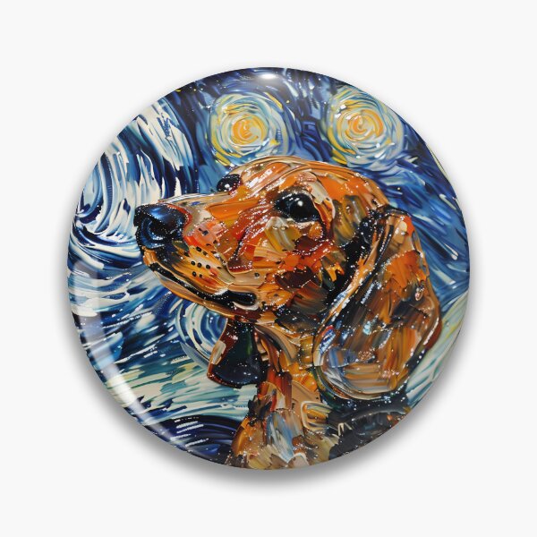 Item preview, Starry Night Dachshund Van Gogh Dog designed and sold by Vangoholic.