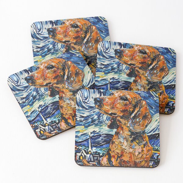 Item preview, Starry Night Dachshund Van Gogh Dog designed and sold by Vangoholic.