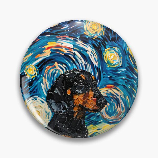 Item preview, Starry Night Dachshund Van Gogh Dog designed and sold by Vangoholic.