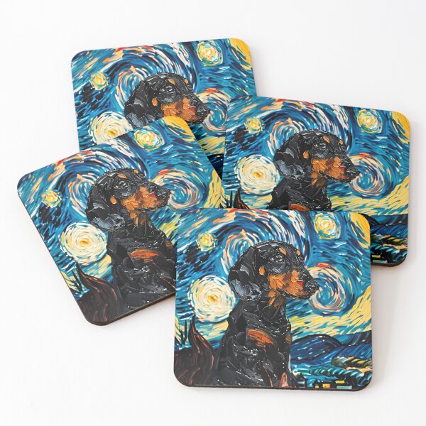 Item preview, Starry Night Dachshund Van Gogh Dog designed and sold by Vangoholic.
