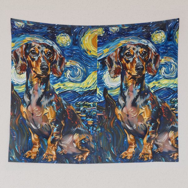 Item preview, Starry Night Dachshund Van Gogh Dog designed and sold by Vangoholic.