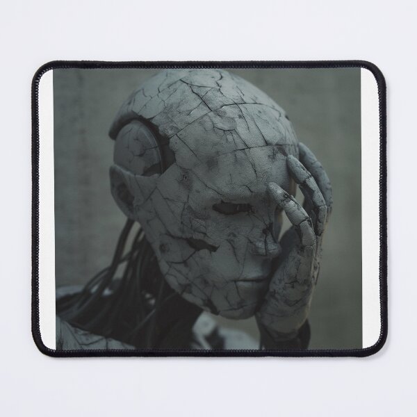 Item preview, humanoid robot with a cracked and weathered exterior designed and sold by Love-Light-Bite.