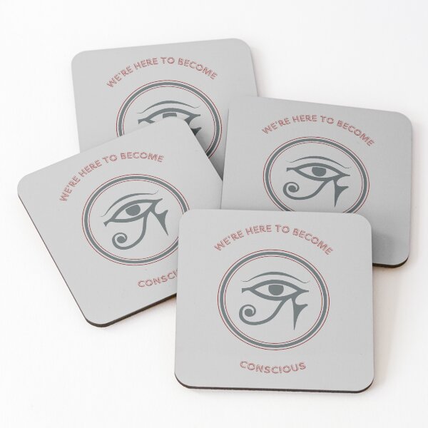 Item preview, We Are Here To Become Conscious.  Affirmation, Mindfulness. Eye Of Horus.  designed and sold by Third-Eye-Realm.