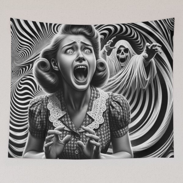 Item preview, Halloween Psychedelic Horror Scream designed and sold by deadlyfilms79.