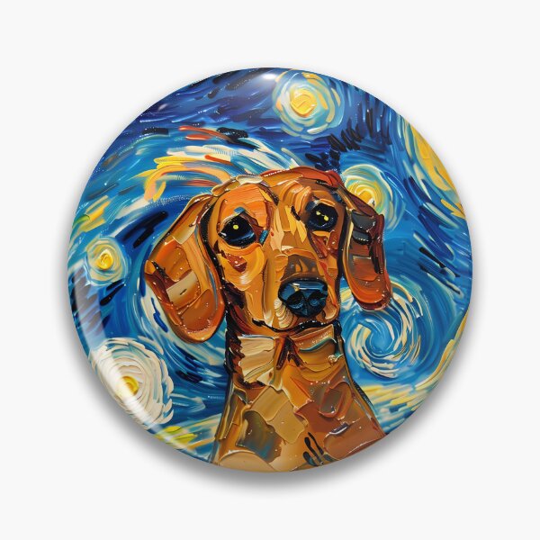 Item preview, Starry Night Dachshund Van Gogh Dog designed and sold by Vangoholic.