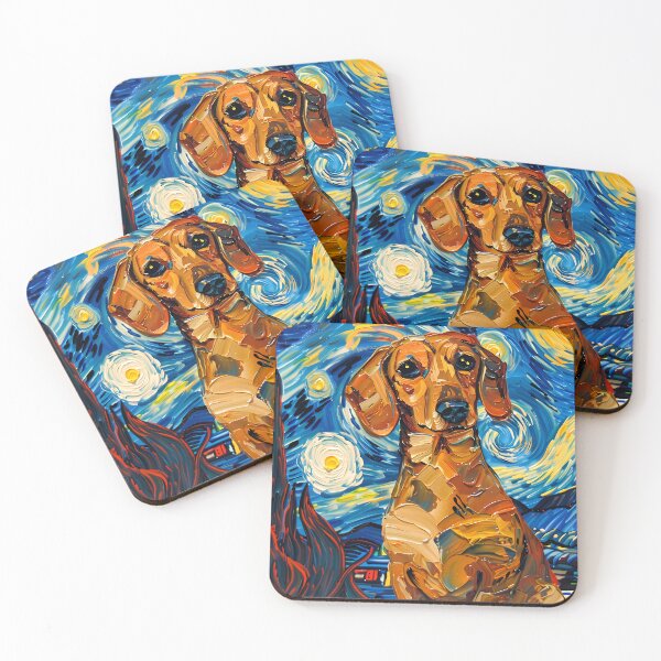 Item preview, Starry Night Dachshund Van Gogh Dog designed and sold by Vangoholic.