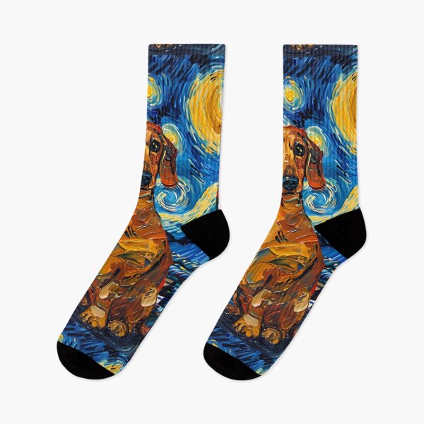 Item preview, Starry Night Dachshund Van Gogh Dog designed and sold by Vangoholic.